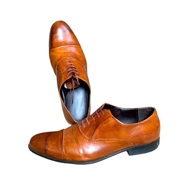 KENNETH COLE Men\'s Oxford Dress Shoes Brown Leather Various Size 10 M main image 6